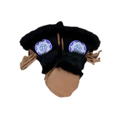 Astis Kids Snow Ghost Mittens In Black Multi