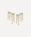 Astley Clarke 14ct Gold Asteri Diamond Chain Crawler Earrings