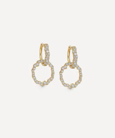 Astley Clarke 14ct Gold Asteri Diamond Hoop Earrings