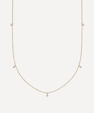 Astley Clarke 14ct Gold Diamond Station Necklace In Metallic