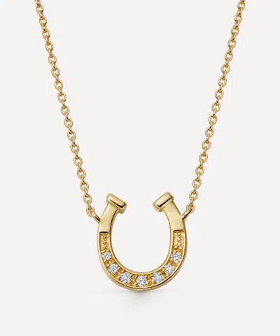 Astley Clarke 14ct Gold Horseshoe Diamond Pendant Necklace