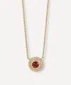 Astley Clarke 14ct Gold January Birthstone Red Garnet Pendant Necklace In Gold