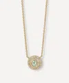 Astley Clarke 14ct Gold March Birthstone Aquamarine Pendant Necklace In Gold