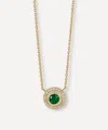 Astley Clarke 14ct Gold May Birthstone Emerald Pendant Necklace In Gold
