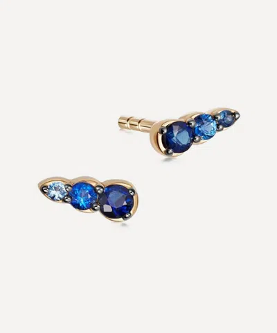 Astley Clarke 14ct Gold Mini Interstellar Sapphire Stud Earrings