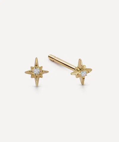 Astley Clarke 14ct Gold Mini North Star Diamond Stud Earrings
