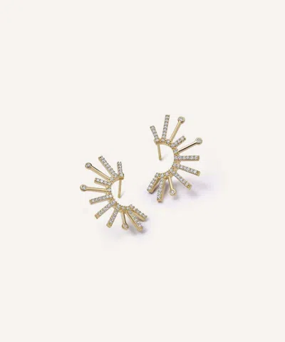 Astley Clarke 14ct Gold Nova Diamond Twist Stud Earrings