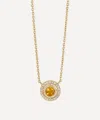 Astley Clarke 14ct Gold November Birthstone Citrine Pendant Necklace In Gold
