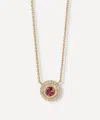 Astley Clarke 14ct Gold October Birthstone Tourmaline Pendant Necklace In Gold