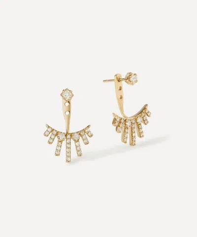 Astley Clarke 14ct Gold Rising Sun Ray Jacket Stud Earrings