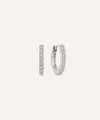 Astley Clarke 14ct White Gold Halo Huggie Hoop Earrings
