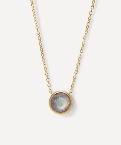 Astley Clarke 18ct Gold Plated Luna Labradorite Pendant Necklace