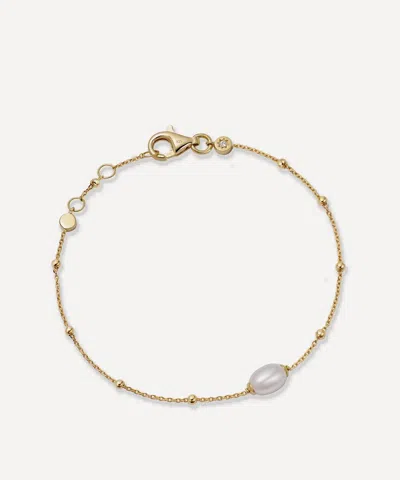 Astley Clarke 18ct Gold-plated Vermeil Silver Aurora Pearl Station Bracelet