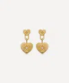 Astley Clarke 18ct Gold-plated Vermeil Silver Biography Double Heart Drop Earrings