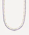 Astley Clarke 18ct Gold-plated Vermeil Silver Biography Purple Multi Gemstone Necklace In Gold