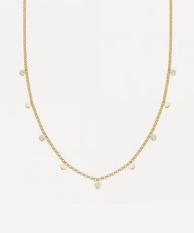 Astley Clarke 18ct Gold-plated Vermeil Silver Biography Single Adorned Rainbow Moonstone Necklace