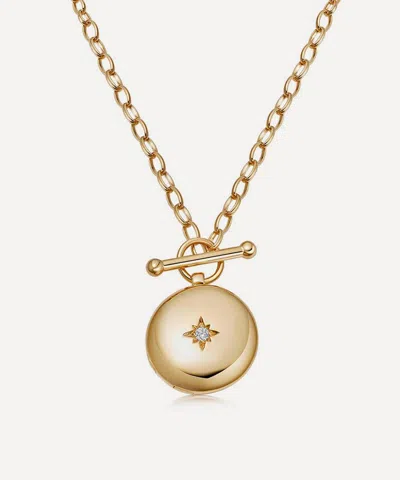 Astley Clarke 18ct Gold-plated Vermeil Silver Biography T-bar Locket Necklace