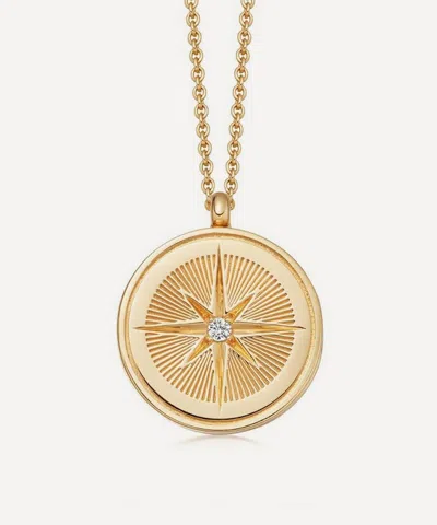 Astley Clarke 18ct Gold-plated Vermeil Silver Celestial Compass Locket Necklace