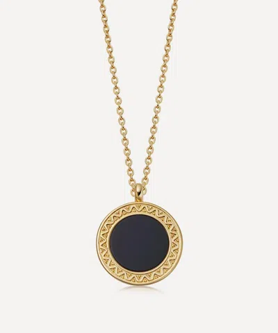 Astley Clarke 18ct Gold-plated Vermeil Silver Deco Black Onyx Locket Necklace