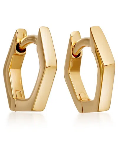 Astley Clarke 18ct Gold-plated Vermeil Silver Deco Huggie Hoop Earrings