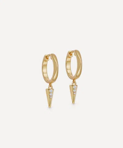 Astley Clarke 18ct Gold-plated Vermeil Silver Deco Shard Drop Hoop Earrings