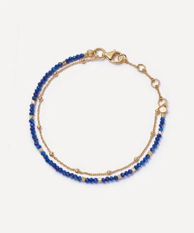 Astley Clarke 18ct Gold-plated Vermeil Silver Fine Biography Lapis Bracelet
