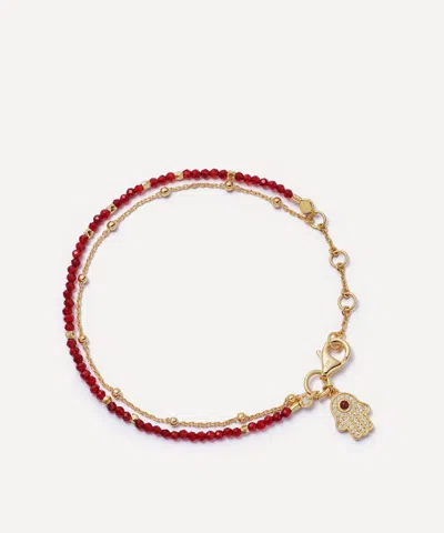 Astley Clarke 18ct Gold-plated Vermeil Silver Fine Biography Multi Gemstone Compass Bracelet