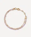 Astley Clarke 18ct Gold-plated Vermeil Silver Fine Biography Pink Multi Gemstone Bracelet In Gold