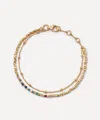 Astley Clarke 18ct Gold-plated Vermeil Silver Fine Biography Rainbow Gemstone Bracelet