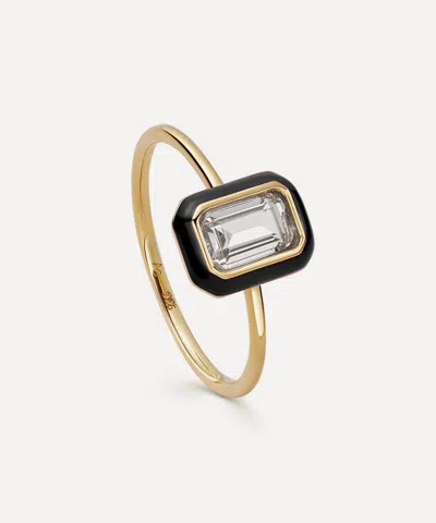 Astley Clarke 18ct Gold-plated Vermeil Silver Flare White Topaz Cocktail Ring