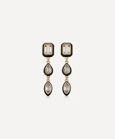 Astley Clarke 18ct Gold-plated Vermeil Silver Flare White Topaz Drop Earrings