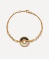 ASTLEY CLARKE ASTLEY CLARKE 18CT GOLD-PLATED VERMEIL SILVER FUSE BLACK ONYX AND MOTHER OF PEARL BRACELET