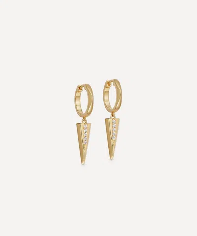 Astley Clarke 18ct Gold-plated Vermeil Silver Large Deco Shard Drop Hoop Earrings