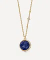ASTLEY CLARKE ASTLEY CLARKE 18CT GOLD-PLATED VERMEIL SILVER LARGE LUNA LAPIS PENDANT NECKLACE