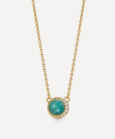 Astley Clarke 18ct Gold-plated Vermeil Silver Luna Amazonite Pendant Necklace