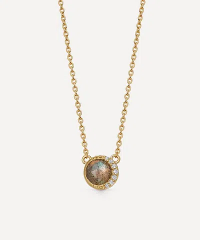 Astley Clarke 18ct Gold-plated Vermeil Silver Luna Labradorite Pendant Necklace