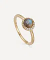 Astley Clarke 18ct Gold-plated Vermeil Silver Luna Labradorite Ring