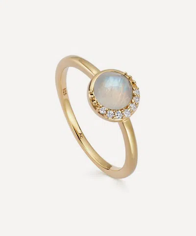 Astley Clarke 18ct Gold-plated Vermeil Silver Luna Moonstone Ring