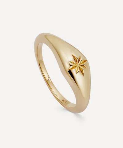 Astley Clarke 18ct Gold-plated Vermeil Silver Mini Aurora Dome Ring