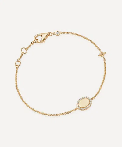 Astley Clarke 18ct Gold-plated Vermeil Silver Pave Disc And Tiny Star Bracelet