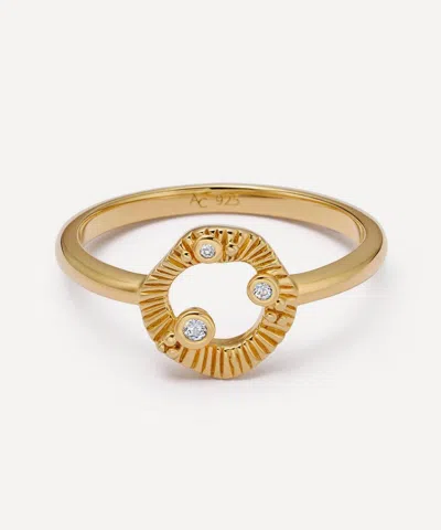 Astley Clarke 18ct Gold-plated Vermeil Silver Raye Cut Out Ring