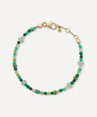 Astley Clarke 18ct Gold-plated Vermeil Silver Second Chance Green Gemstone Bracelet In Multi