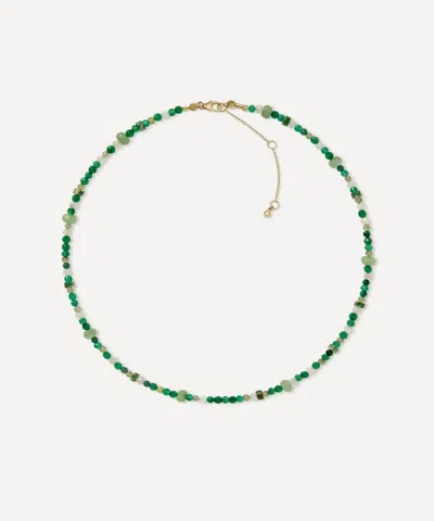 Astley Clarke 18ct Gold-plated Vermeil Silver Second Chance Green Gemstone Necklace