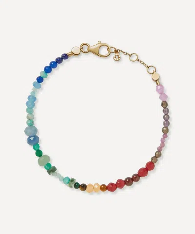 Astley Clarke 18ct Gold-plated Vermeil Silver Second Chance Rainbow Gemstone Bracelet In Multi