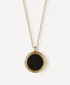 Astley Clarke 18ct Gold-plated Vermeil Silver Stilla Black Onyx Locket Necklace In Gold