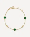 Astley Clarke 18ct Gold-plated Vermeil Silver Stilla Malachite Chain Bracelet In Multi