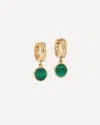 Astley Clarke 18ct Gold-plated Vermeil Silver Stilla Malachite Huggie Hoop Earrings In Multi