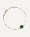 Astley Clarke 18ct Gold-plated Vermeil Silver Stilla Malachite Locket Bracelet In Gold