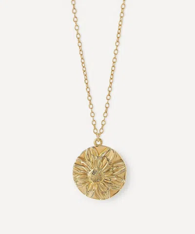 Astley Clarke 18ct Gold-plated Vermeil Silver Terra Dahlia Locket Necklace
