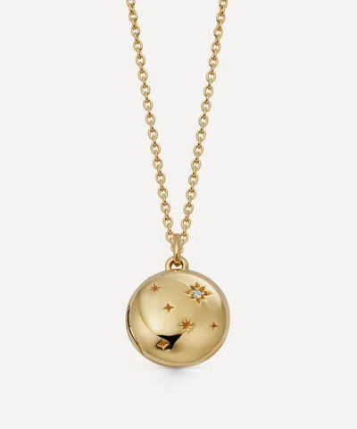 Astley Clarke 18ct Gold-plated Vermeil Silver Tiny Star Mini Biography Locket Necklace